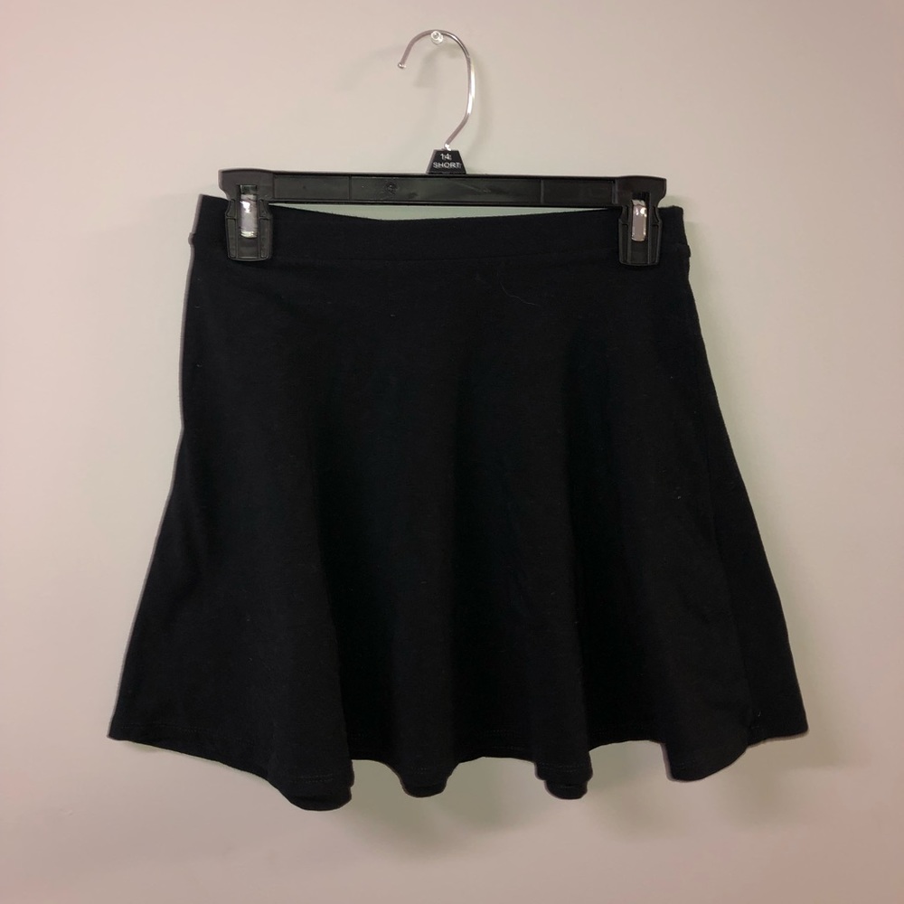 Black fit and flare skirt